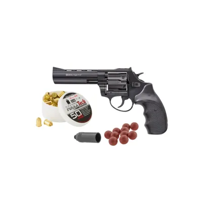 Défense Revolver VIPER 4.5'' + Munitions + Embout Self Gomm - 9mm R - EKOL