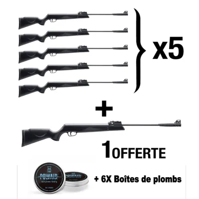 Vente en Gros --- Mega Promo Pack Carabines SR1000X C4.5 19.9 J x6 + 6 Boites de Plombs - Snowpeak