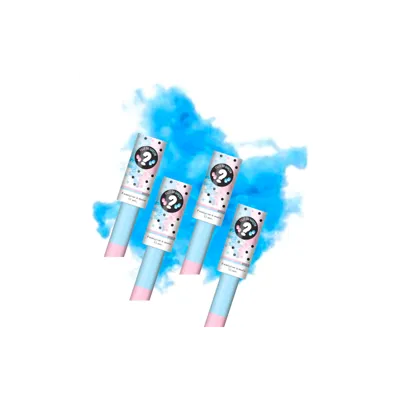 4x Fumigène à Main "Spécial Baby Shower Garçon" - "Le Tigre"- Fumée Épaisse 45 Secondes