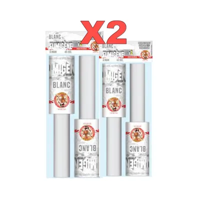 4x Fumigène à Main Blanc - "Le Tigre"- Fumée Épaisse 45 Secondes - Bazooka