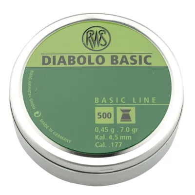 Boîte de 500 Plombs Diabolos Basic Plats cal. 4,5 mm - Bazooka