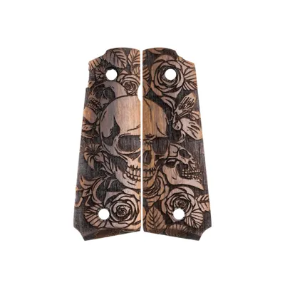 Plaquettes Bois PT1911 Skull - Bazooka
