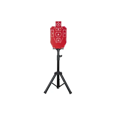 Cible et Porte Cible Metal Rouge - Bazooka