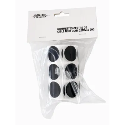 Gommettes Centre de Cible Diam 25mm x 900 - Powair