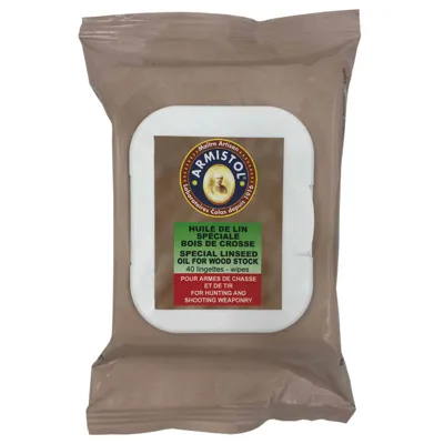 Paquet de 40 Lingettes Huilées Armistol pour Bois de Crosse - Bazooka