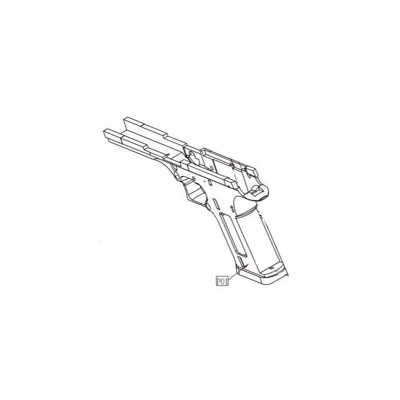 KWC Frame / Lower ABS Desert Eagle.50AE (Reconditionné)