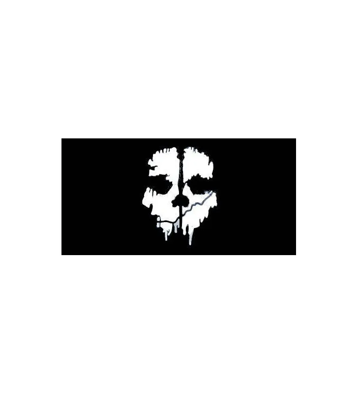 ACM Airsoft Patch PVC 3D Ghost / Blanc 10x5cm · Negro