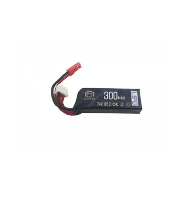 LIPO 7.4V 300mAh Bec / JST 35C Mono HPA - BlueMax
