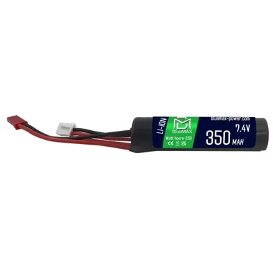 LI-ION 7.4V 350mAh Bec / JST Mono Cylindre HPA - BlueMax