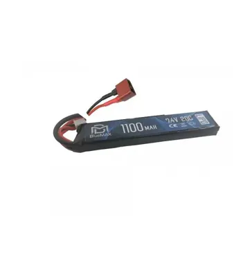 LIPO 7.4V 1100mAh Dean 20C Stick - BlueMax
