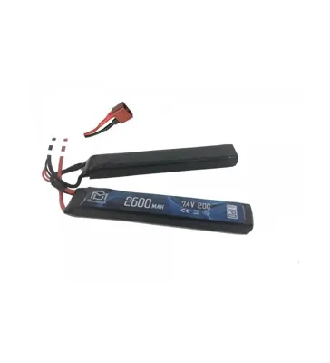 LIPO 7.4V 2600mAh Dean 20C Double - BlueMax