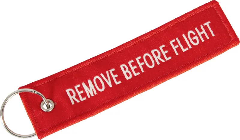 Llavero Bordado Remove Before Flight