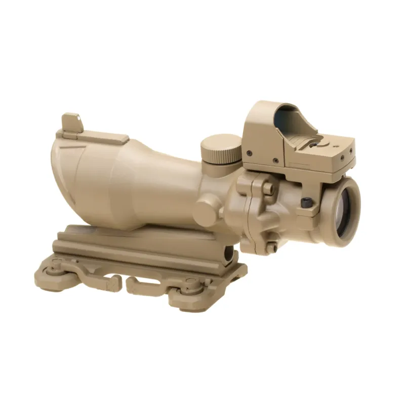 Aim-O Type ACOG 4x32 / RMR Combo Combat Scope · Tan / FDE