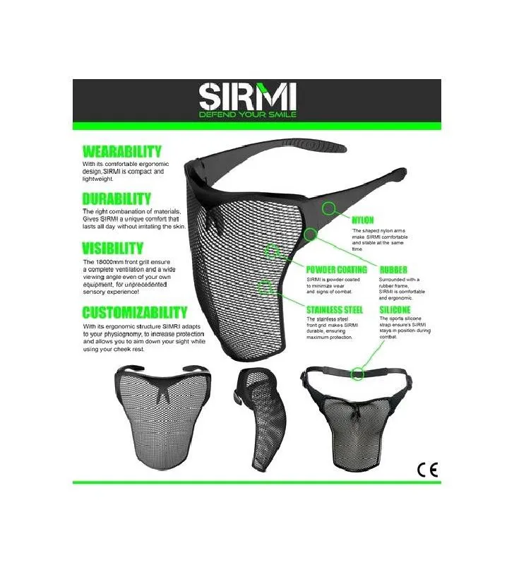 ACM Airsoft Sirmi Masque Grillagé · Negro