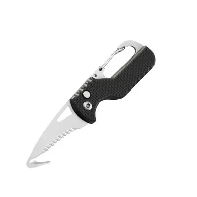 Porte Clés - Mousqueton - Couteau Pliant Lame 5cm - ACM Airsoft