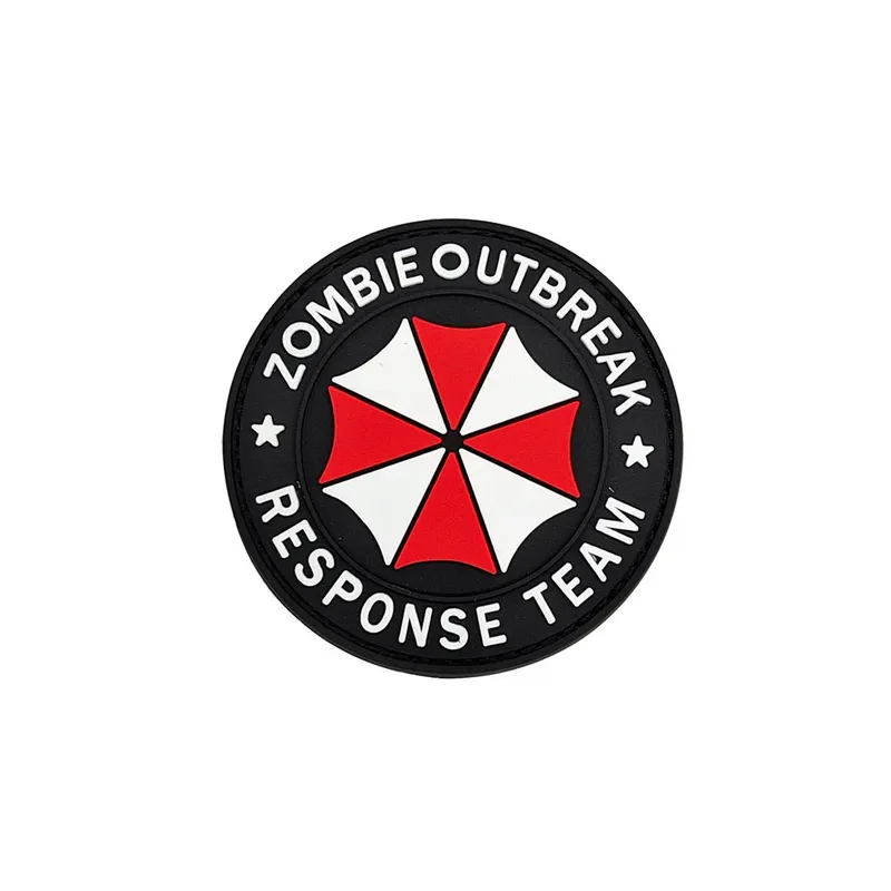 ACM Airsoft Patch PVC Resident Evil Zombie Outbreak / 75mm · Bk red