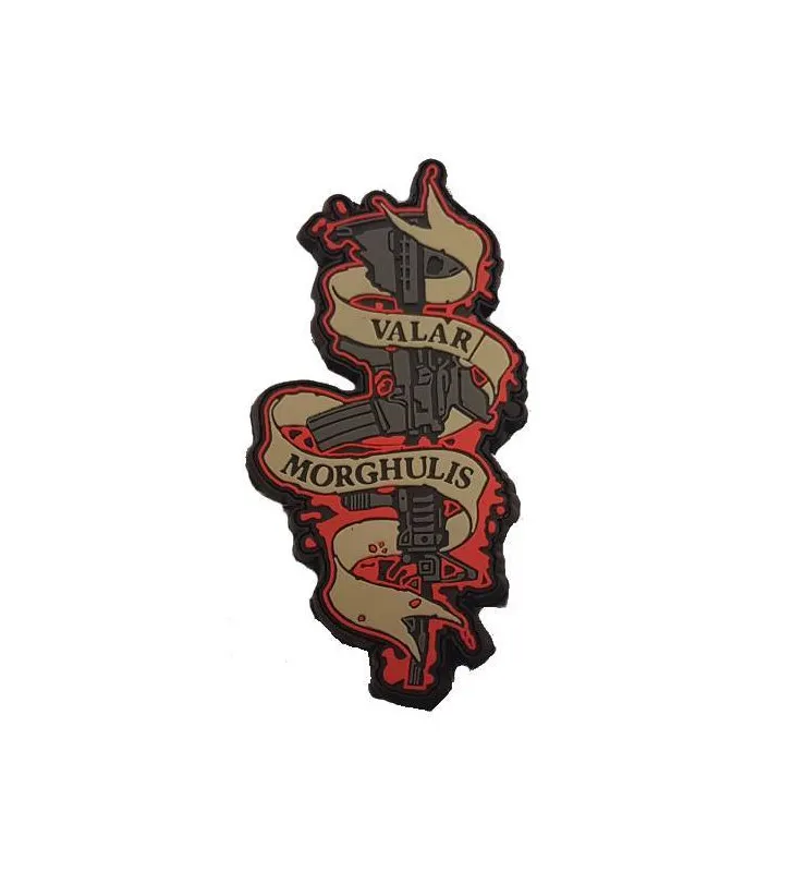 ACM Airsoft Patch PVC 3D Valar Morghulis GOT
