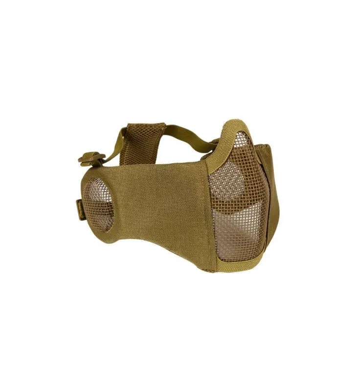 ACM Airsoft Grillagé V5 Double Sangles + Cache Oreilles · Tan / FDE