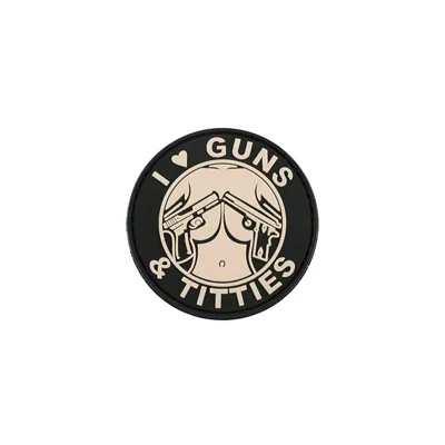 Patch PVC 3D - Guns & Titties Rond / 60mm - ACM Airsoft