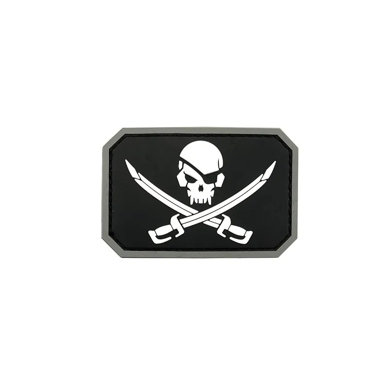 Emerson Patch Pirate /Wh 75x50mm PVC · Negro