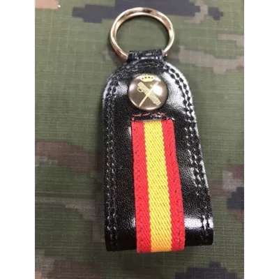 Llavero de la Guardia Civil, de Piel, con la Bandera España