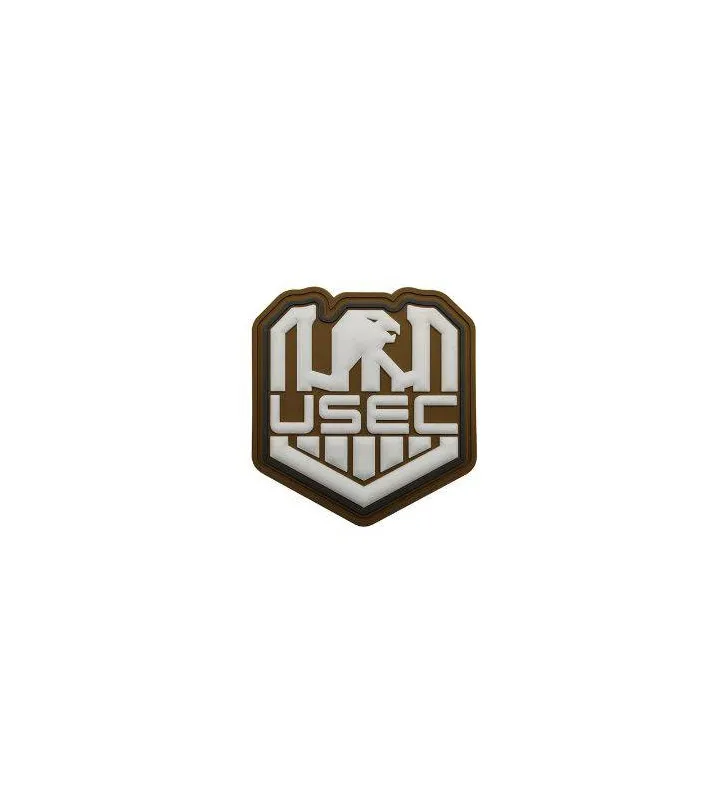 ACM Airsoft Patch PVC 3D USEC Blanc · Tan / FDE