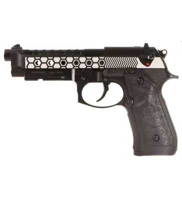 M92 Hex Cut Dual Tone Gaz Métal 15BBs 1 J - WE Airsoft