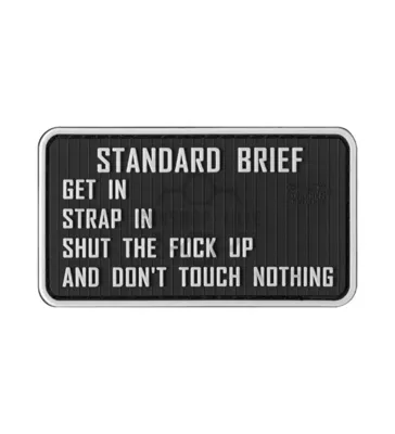Standard Briefing Rubber Patch PVC - JTG