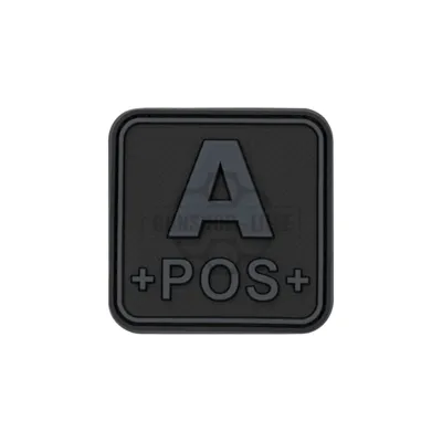 Bloodtype Square Rubber Patch A Pos PVC 50x50mm - JTG