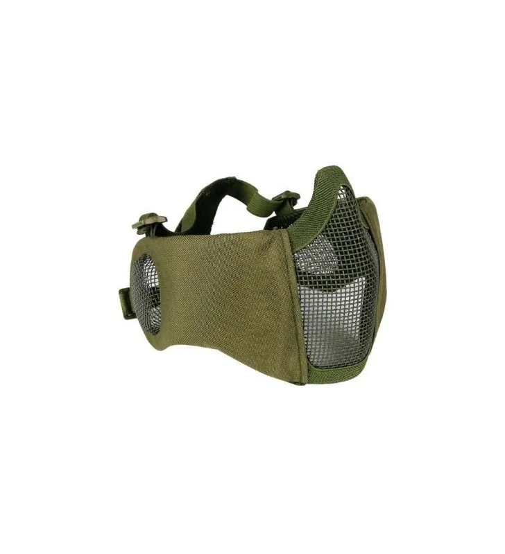 ACM Airsoft Grillagé V5 Double Sangles + Cache Oreilles · Verde / OD