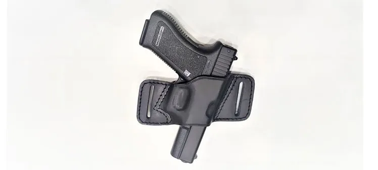 Θήκη Ζώνης Κοφτή Για Glock Από Δέρμα · Negro