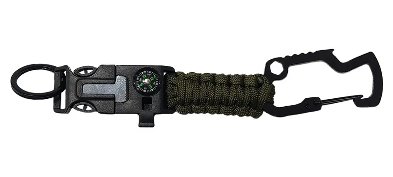 Multifunctional Paracord Keychain (Μπρελόκ Paracord) · Verde / OD