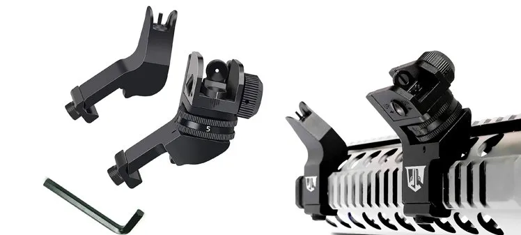 45° Rear & Front Iron Sights (Weaver)