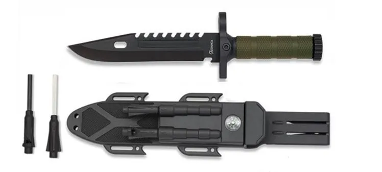 Albainox Μαχαίρι Knife Flint/Sharpener/Whistle (32570)