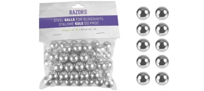 Razor Gun Steel BBS.50CAL/50PCS (337-063) (Ατσαλένιες Μπίλιες Σφεντόνας)