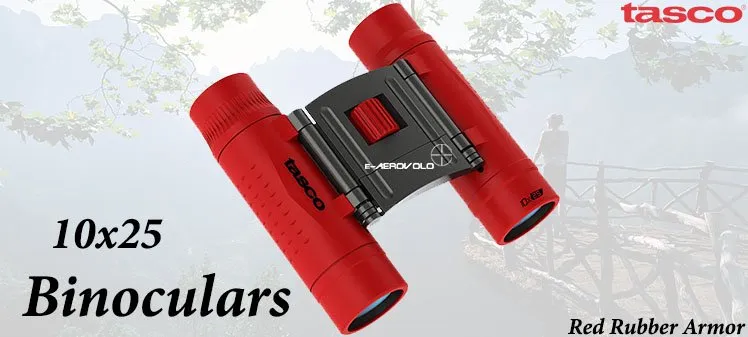 Κυάλια 10×25 Rubber Armor · Rojo