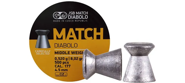 Βολίδες JSB MATCH Middle Weight 4.49mm/500PCS