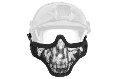 Steel Half Face Skull Mask (Helmet Version) - MIC (China)