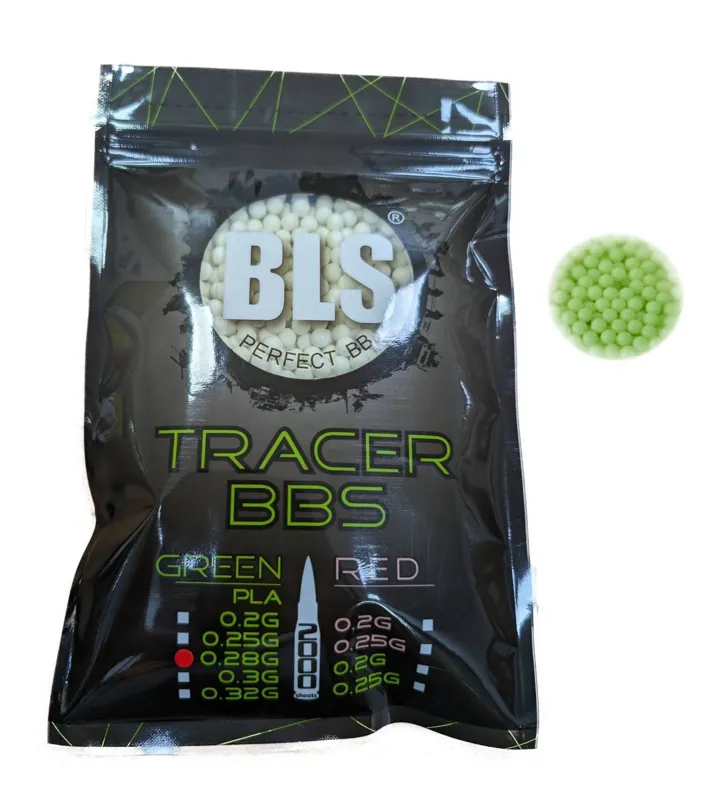 0.28g Bio Precision BBs 2000 rds – Tracer · Blanco