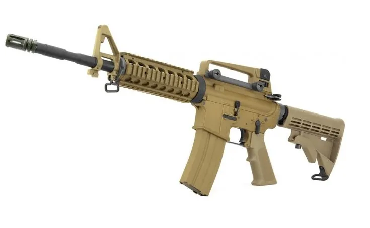 WE Tech (Taiwan) M4 RIS Full Metal GBR · Tan / FDE