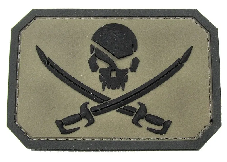 MIC (China) Pirate Skull PVC · Verde / OD