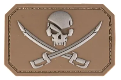 PVC Skull W.swords 3D Patch - Mil-Tec (Germany)