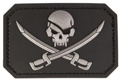 PVC Skull W.swords 3D Patch - Mil-Tec (Germany)