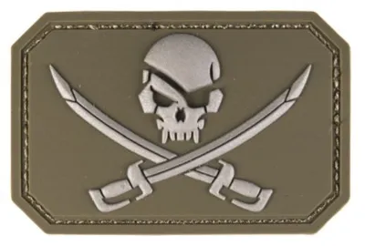 PVC Skull W.swords 3D Patch - Mil-Tec (Germany)
