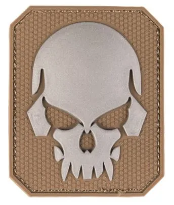 Mil-Tec (Germany) PVC Skull 3D Patch Large · Coyote