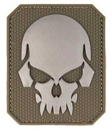 Mil-Tec (Germany) PVC Skull 3D Patch Large · Verde / OD