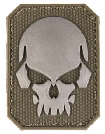 Mil-Tec (Germany) PVC Skull 3D Patch Small · Verde / OD