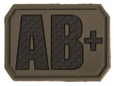 Mil-Tec (Germany) 3D Blood Type Patch Ab Positive · Verde / OD