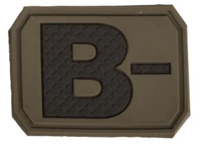 Mil-Tec (Germany) 3D Blood Type Patch B Negative · Verde / OD