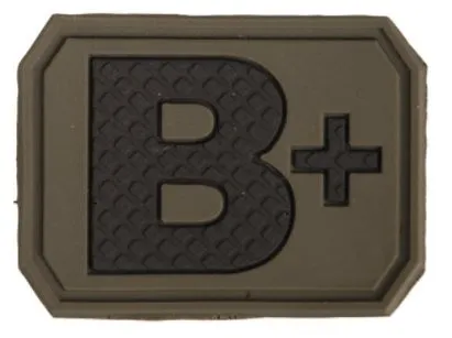 Mil-Tec (Germany) 3D Blood Type Patch B Positive · Verde / OD